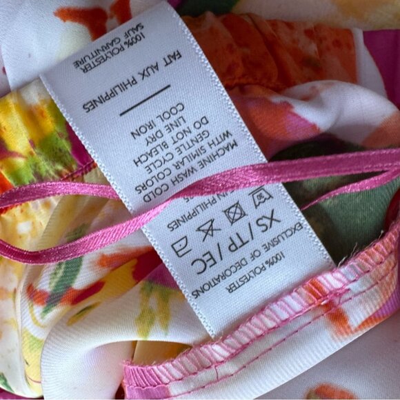 Natori pants floral painting 🖼️ style pink lightweight soft silky satiny sexy - Picture 8 of 8